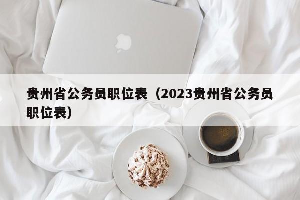 贵州省公务员职位表（2023贵州省公务员职位表）